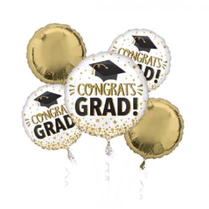 P75 Congrats Grad Gold Glitter Bouquet