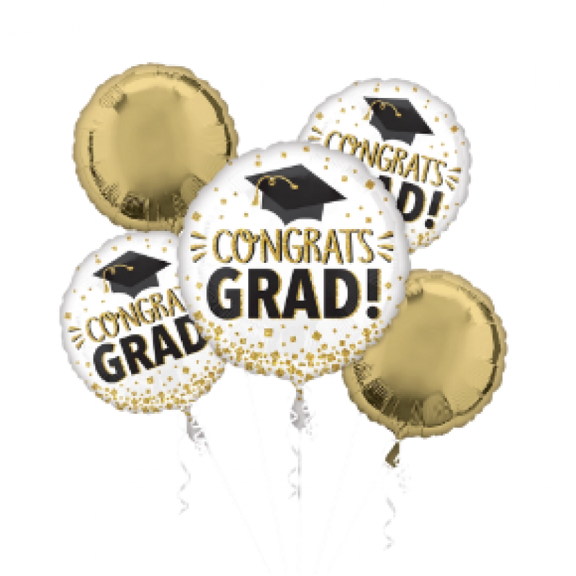 P75 Congrats Grad Gold Glitter Bouquet
