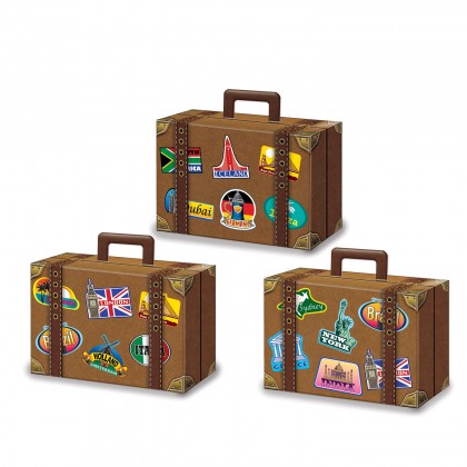 Around The World Luggage Favor Boxes