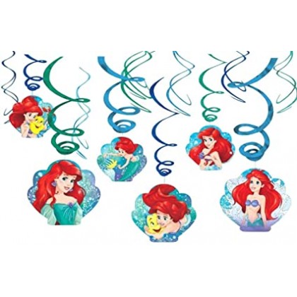 ©Disney Ariel Dream Big Value Pack Foil Swirl Decorations