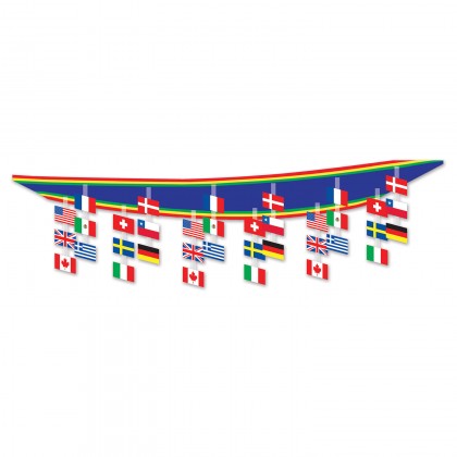 International Flag Ceiling Decor