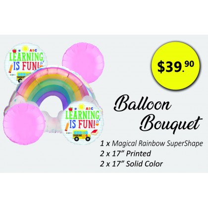 Magical Rainbow Teachers Day Balloon Bouquet