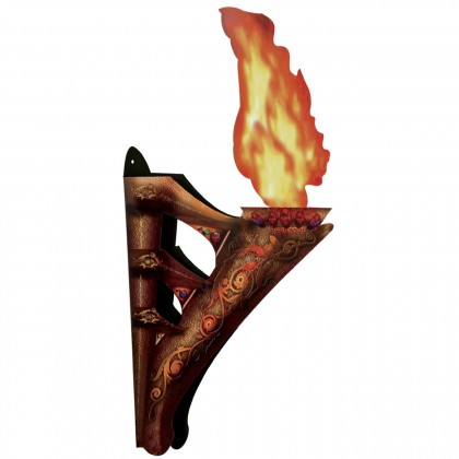 3-D Wall Torch w/Flame