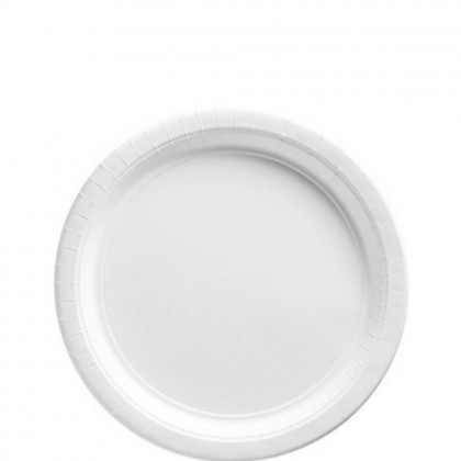 Paper Plates 7 in Frosty White