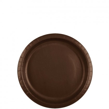 Paper Plates 7 in Chocolate Brown