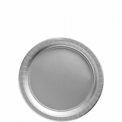 Paper Plates 7 in Silver