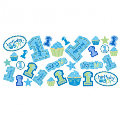 Boy's1st Birthday Mega Value Pack Cutouts
