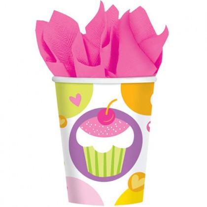 Cupcake Party Cups, 9 oz. 18 PKG