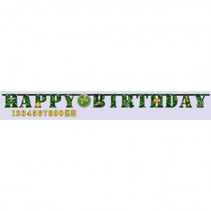 Camouflage Jumbo Add-An-Age Letter Banner - Printed Paper