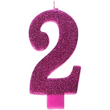 Numeral Candles - Colors - #2 - Pink