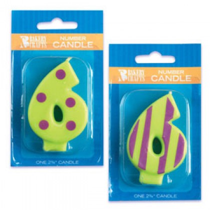 Stripes-Dots 6 Candle-Dz