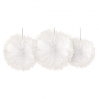 Deluxe Fluffy Decorations - Tulle - Silver