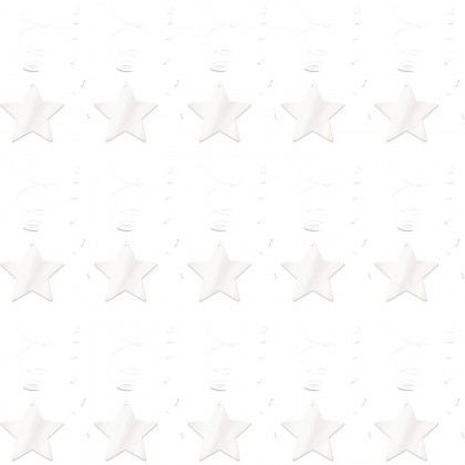 Shooting Stars MVP Swirl Decorations - Frosty White
