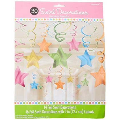 Shooting Stars MVP Swirl Decorations - Multi
