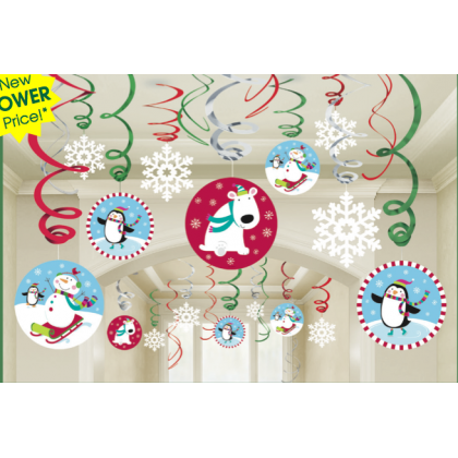 Joyful Snowman MVP Hanging Swirl Decs. Foil