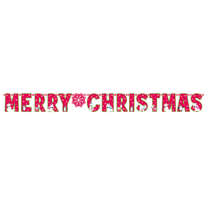 10' x 12 3/4" Merry Christmas Giant Letter Banner - Printed Paper