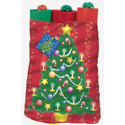 44" x 36" Christmas Tree Giant Plastic Gift Sacks