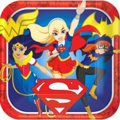 DC Super Hero Girls™ 9” Square Plates