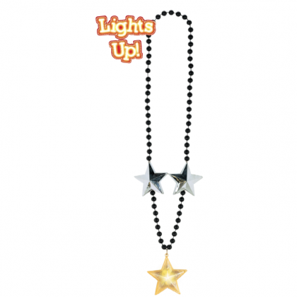 40" Jumbo Bead Necklace w/Light-Up Star