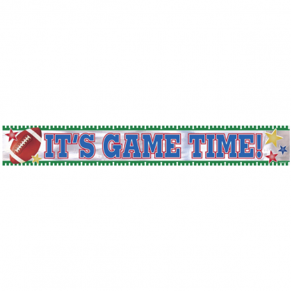 9' x 5" Football Banner - Foil