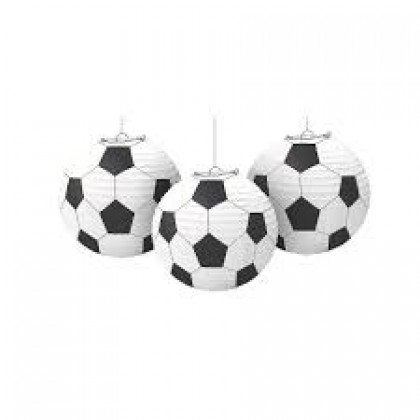 9 1/2" Soccer Lanterns - Printed Paper