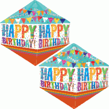 G20 17" Bright Bold Happy BDay UltraShape™ Anglez™