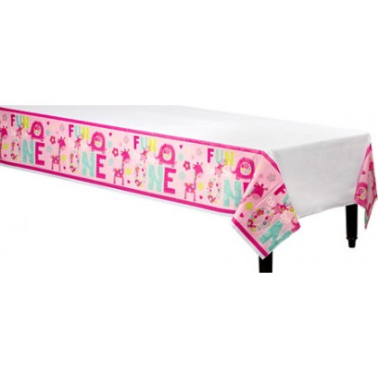 "One" Wild Girl Plastic Table Cover