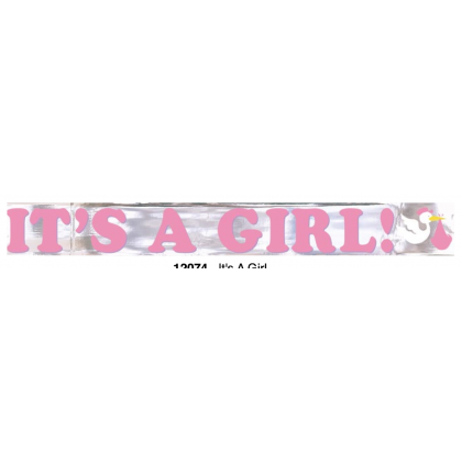 It's A Girl Metallic Banner
