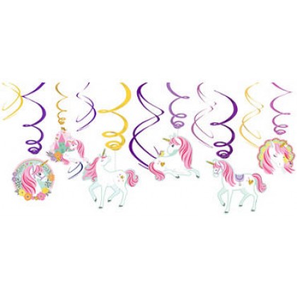 Magical Unicorn Value Pack Foil Swirl Decorations