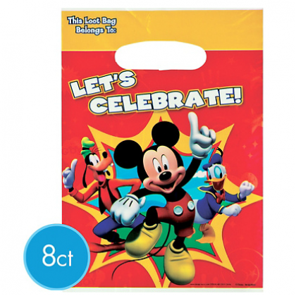 ©Disney Mickey Mouse Folded Loot Bags - Plastic