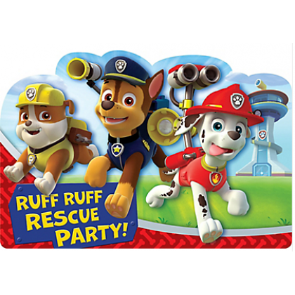 Paw Patrol™ Postcard Invitations