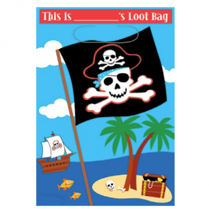 Pirate's Treasure Loot Bags - Plastic