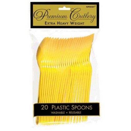 Plastic Spoons - Yellow Sunshine