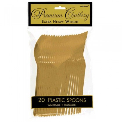 Plastic Spoons - Gold