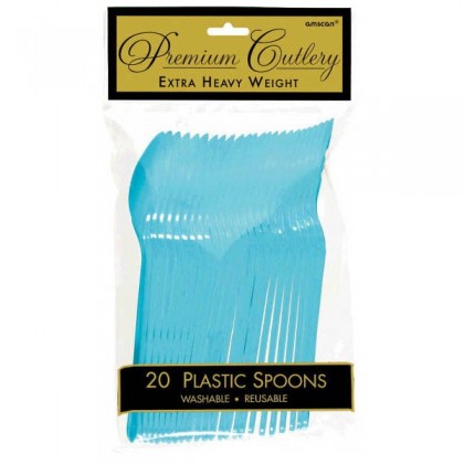 Plastic Spoons - Caribbean Blue