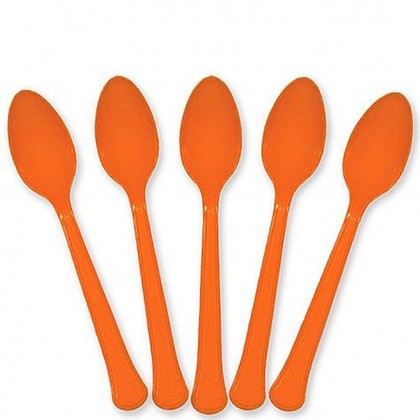 Plastic Spoons - Orange Peel
