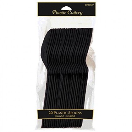 Plastic Spoons - Jet Black