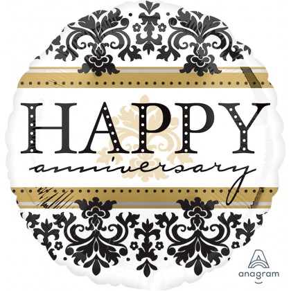 S40 17" Happy Anniversary Damask Standard HX®