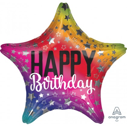 S40 19" Rainbow Star Birthday Standard XL®