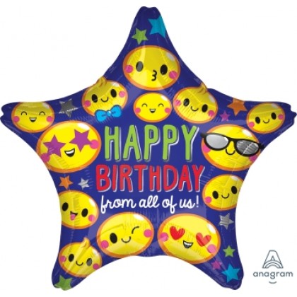 S40 17" Happy Birthday From All of Us Standard Star XL®