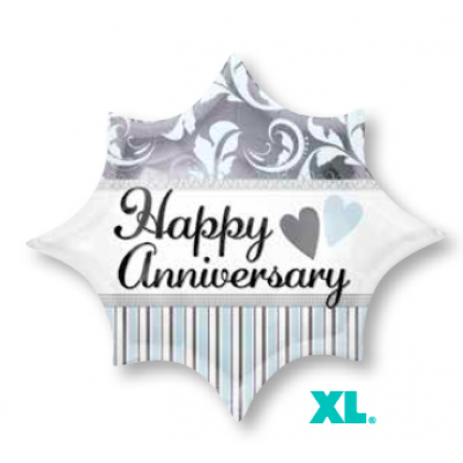S50 19" Elegant Happy Anniversary Burst Junior Shape XL®