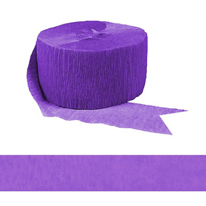 1 3/4" x 81' FR 81' Solid Crepe Streamers New Purple