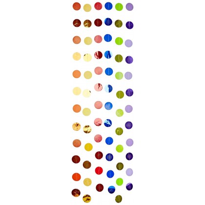 6 Round String Decorations - Multi