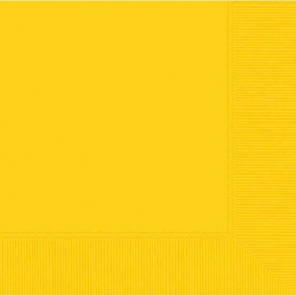 Yellow Sunshine 2-Ply Beverage Napkins - Paper