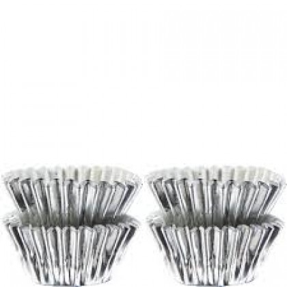 Mini Cupcake Cases Foil - Silver