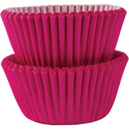 Mini Cupcake Cases Bright Pink