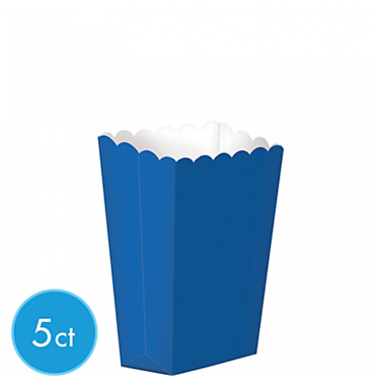 5 1/4" x 3 3/4" Paper Popcorn Boxes BRIGHT ROYAL BLUE (Small)