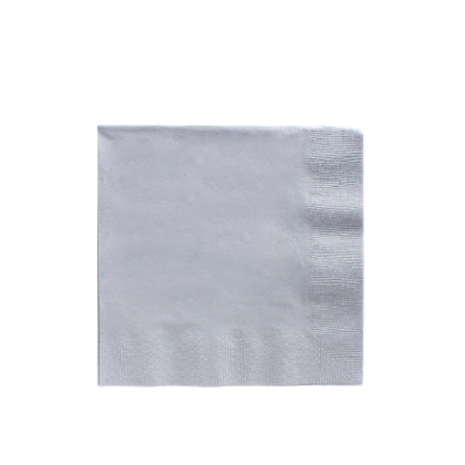 Silver 2-Ply Luncheon Napkins - Paper