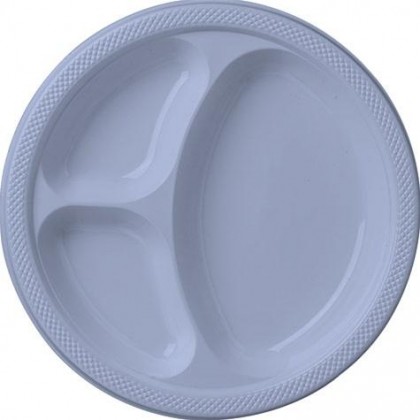Pastel Blue Festive Occasion® Plastic Tableware Divded Plate, 10 1/4"