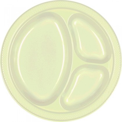 Leaf Green Festive Occasion® Plastic Tableware Divded Plate, 10 1/4"